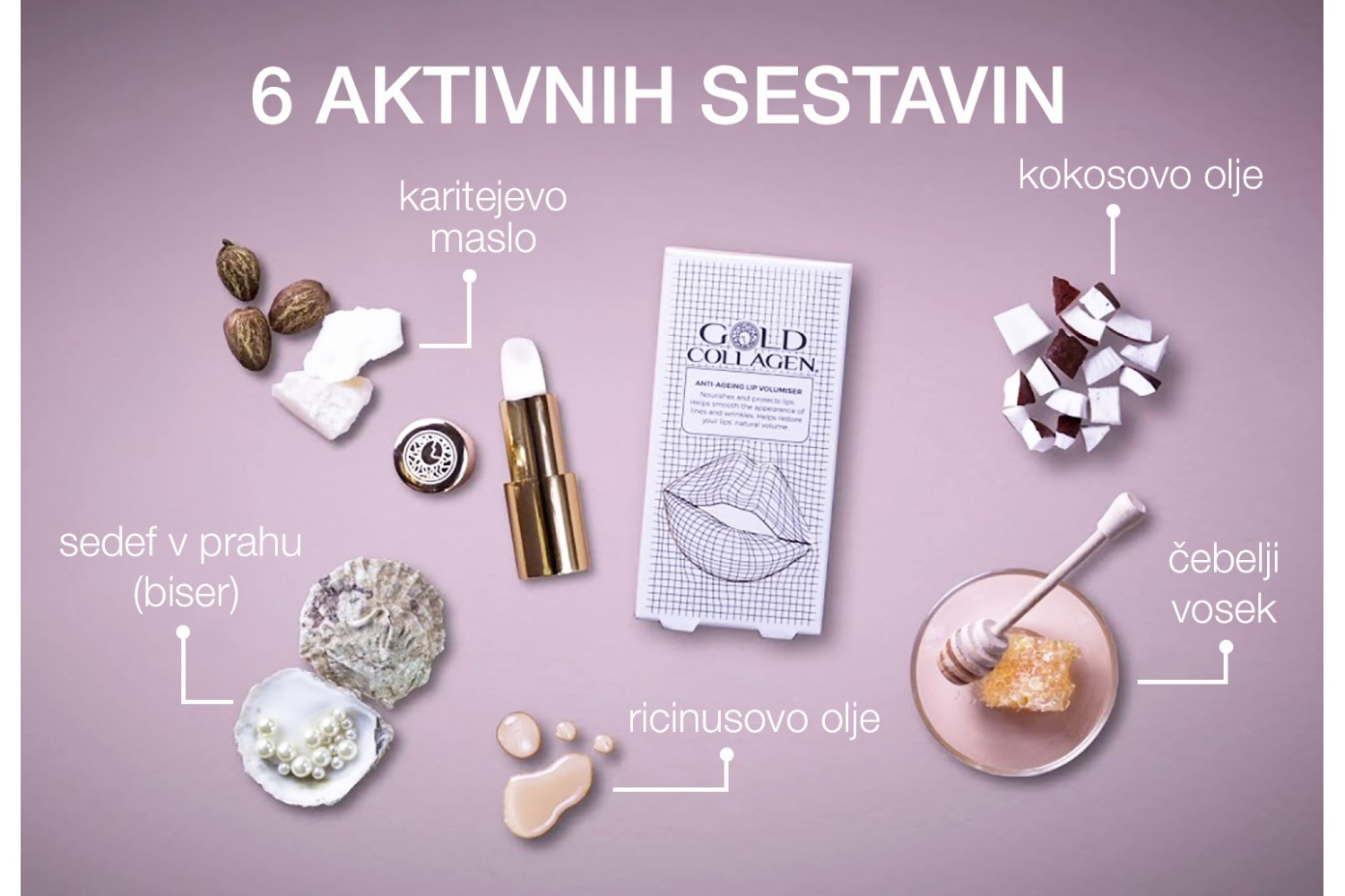 Gold Collagen® balzam za ustnice