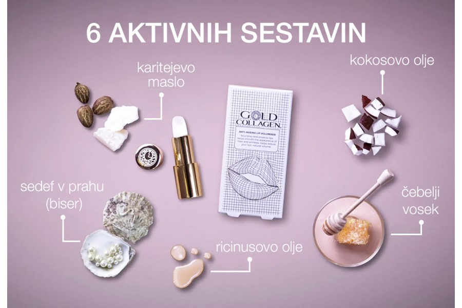 Gold Collagen® balzam za ustnice